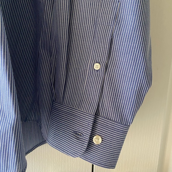 NWOT Blue Striped Button Down Shirt - Picture 4 of 8